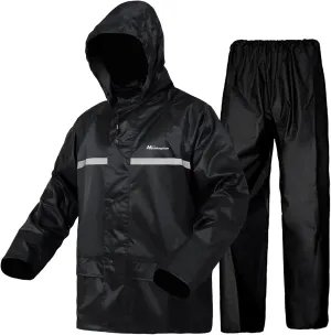 Rain Suit, Gear for Men Women Waterproof Work Lightweight Rainwear Coat (Jacket & Pants)