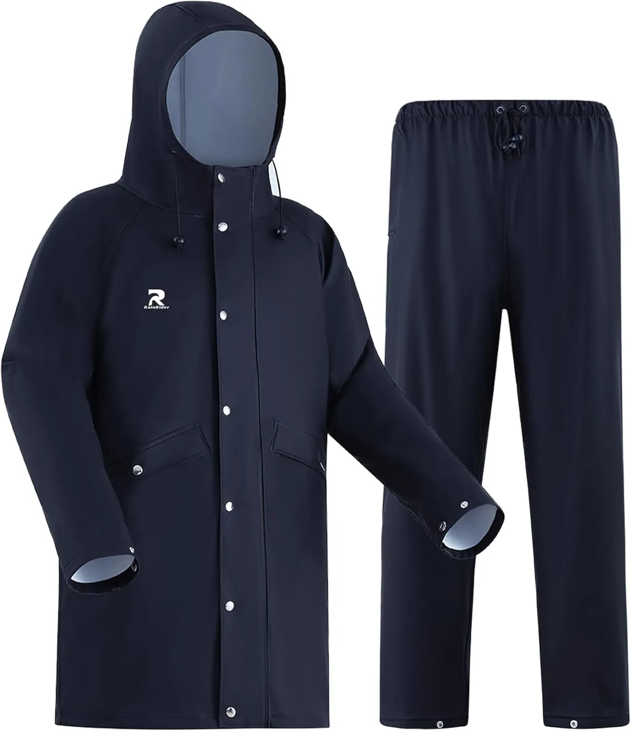Rain Suits for Men Women Waterproof Heavy Duty Rain Gear Long Rain Jacket Coat & Pants
