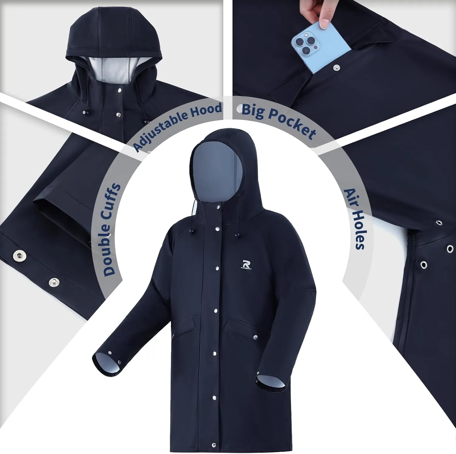Rain Suits for Men Women Waterproof Heavy Duty Rain Gear Long Rain Jacket Coat & Pants