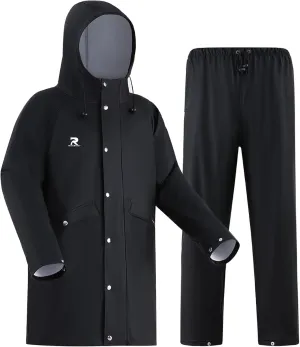 Rain Suits for Men Women Waterproof Heavy Duty Rain Gear Long Rain Jacket Coat & Pants