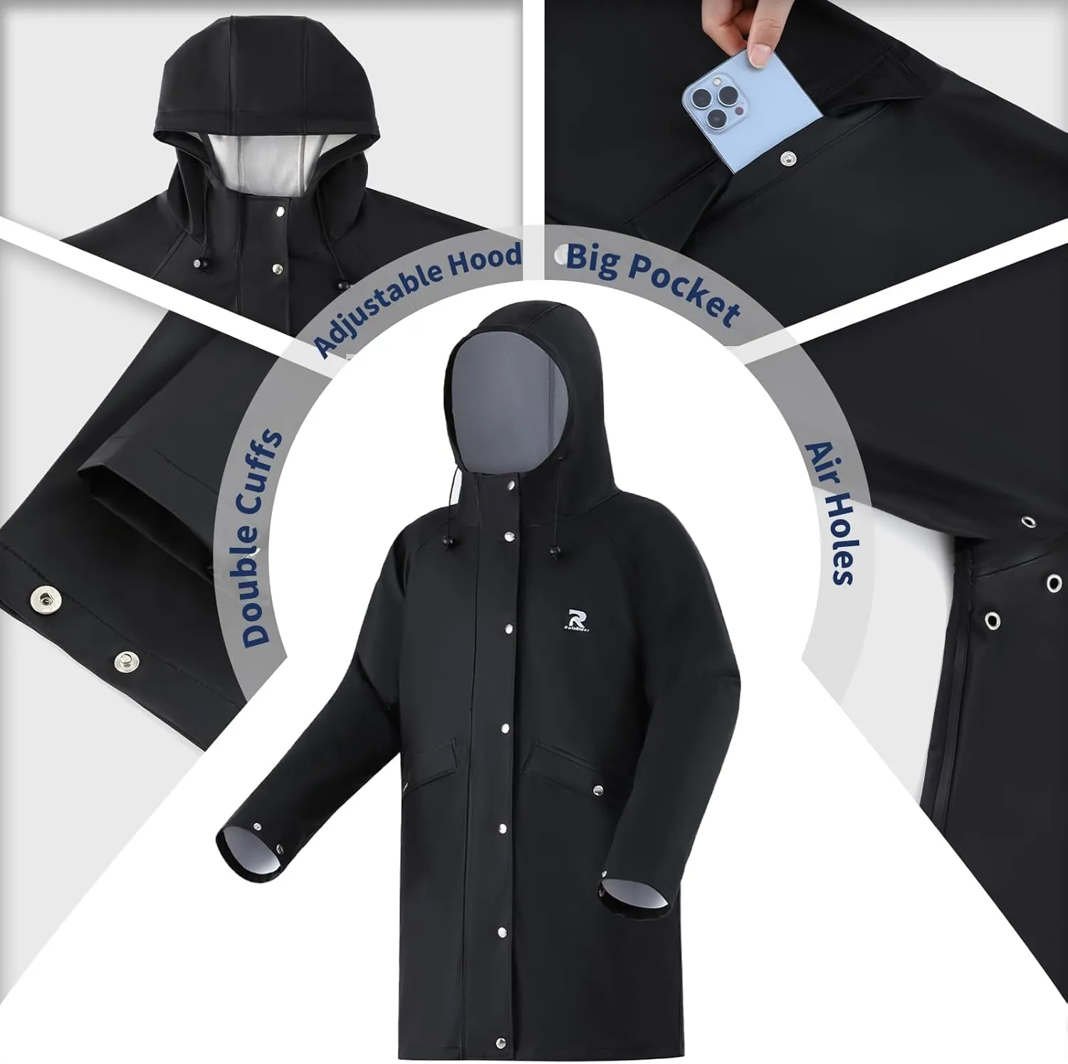 Rain Suits for Men Women Waterproof Heavy Duty Rain Gear Long Rain Jacket Coat & Pants