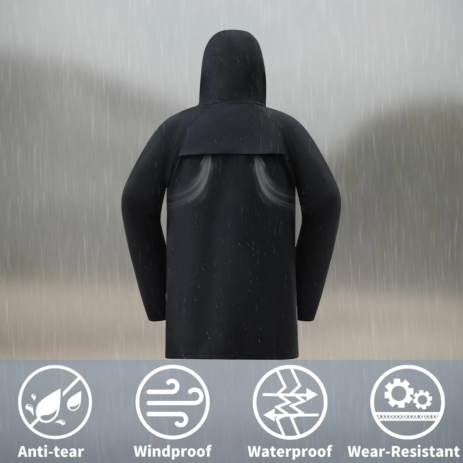 Rain Suits for Men Women Waterproof Heavy Duty Rain Gear Long Rain Jacket Coat & Pants