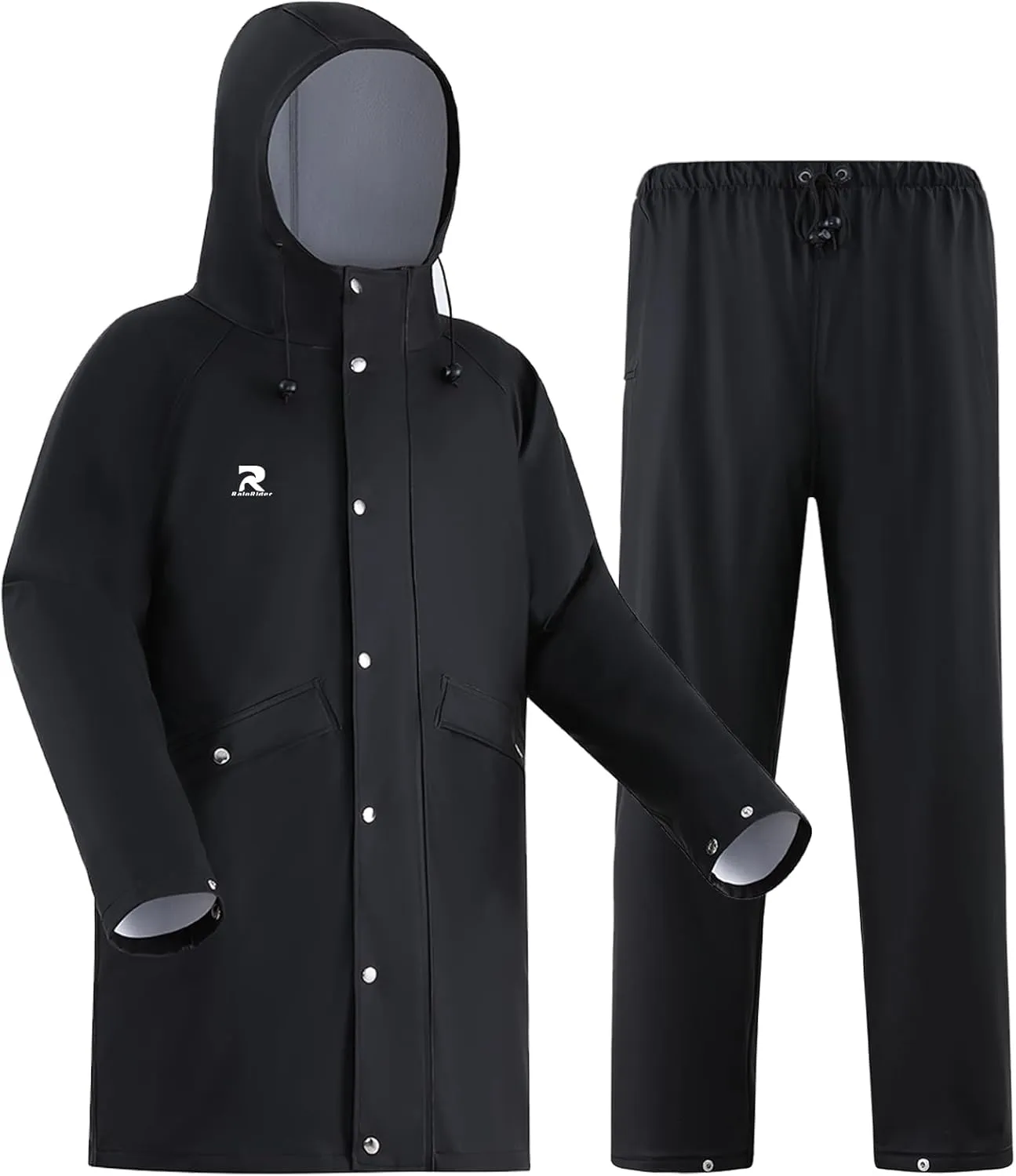Rain Suits for Men Women Waterproof Heavy Duty Rain Gear Long Rain Jacket Coat & Pants