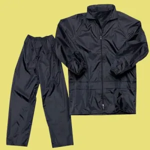 Rain / Waterproof Jacket and Pants (Rain Gear / Suit , Black)