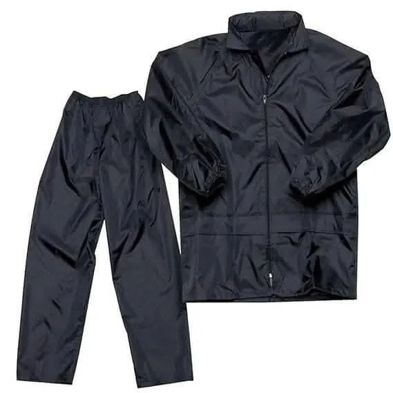 Rain / Waterproof Jacket and Pants (Rain Gear / Suit , Black)