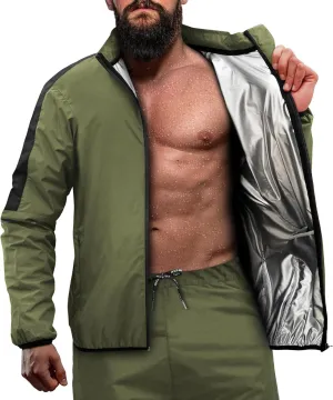 RDX Sauna Suit Full Body Heat Sweat Suit, REACH OEKO TEX 100 CERTIFIED, Anti Rip Long Sleeve Tracksuit Top Bottom