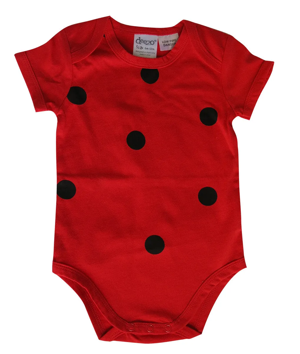 Red Lady Bug baby suit