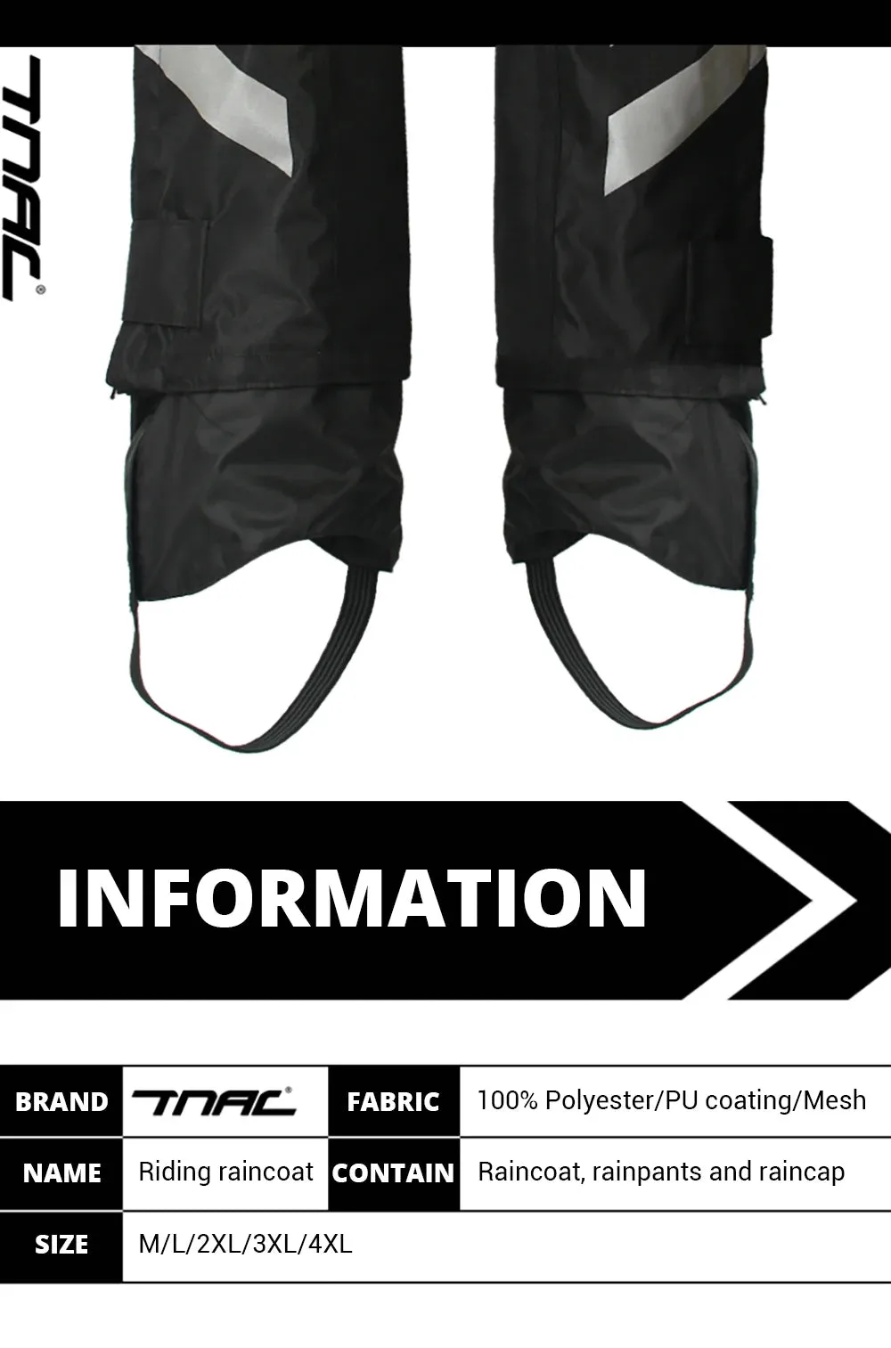 Reflective Waterproof Motorcycle Raincoat Suit