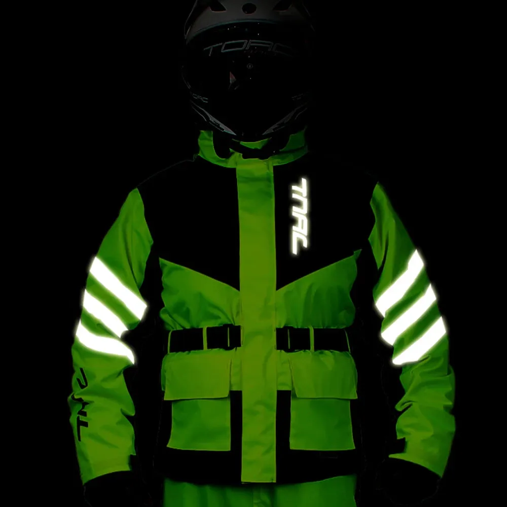 Reflective Waterproof Motorcycle Raincoat Suit