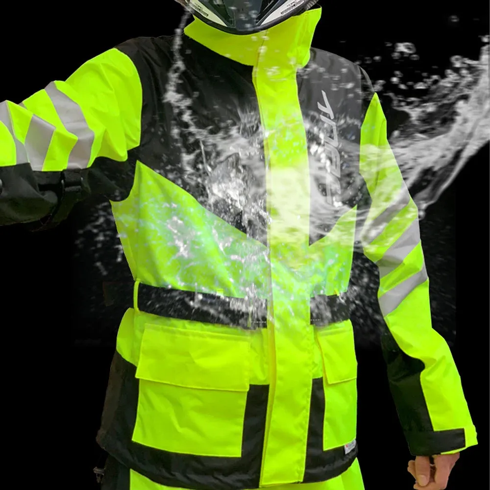 Reflective Waterproof Motorcycle Raincoat Suit