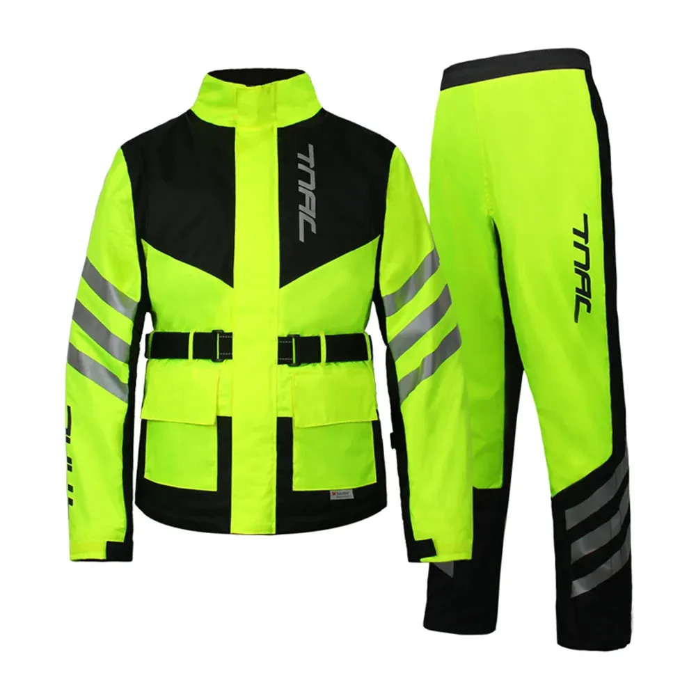 Reflective Waterproof Motorcycle Raincoat Suit