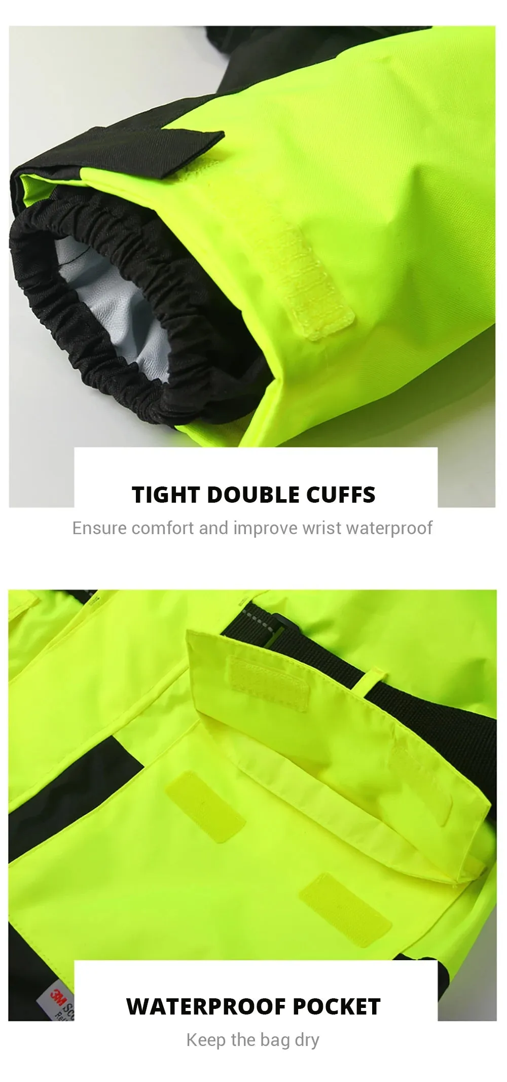 Reflective Waterproof Motorcycle Raincoat Suit