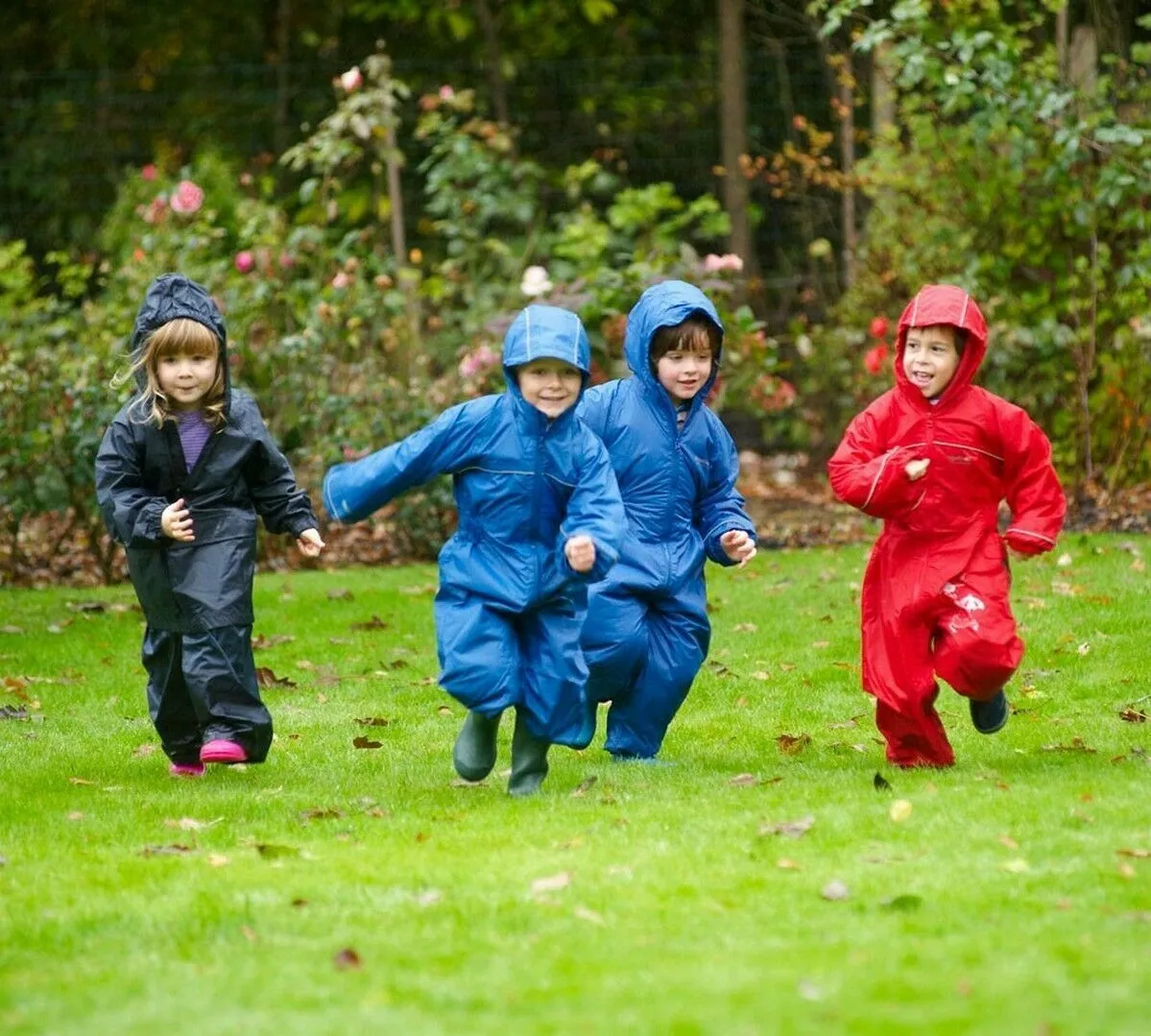 Regatta Kids Splosh Waterproof Padded All In One Rain Suit