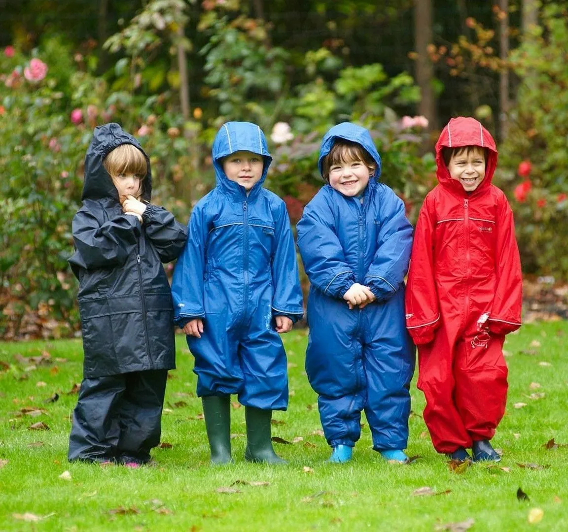Regatta Kids Splosh Waterproof Padded All In One Rain Suit