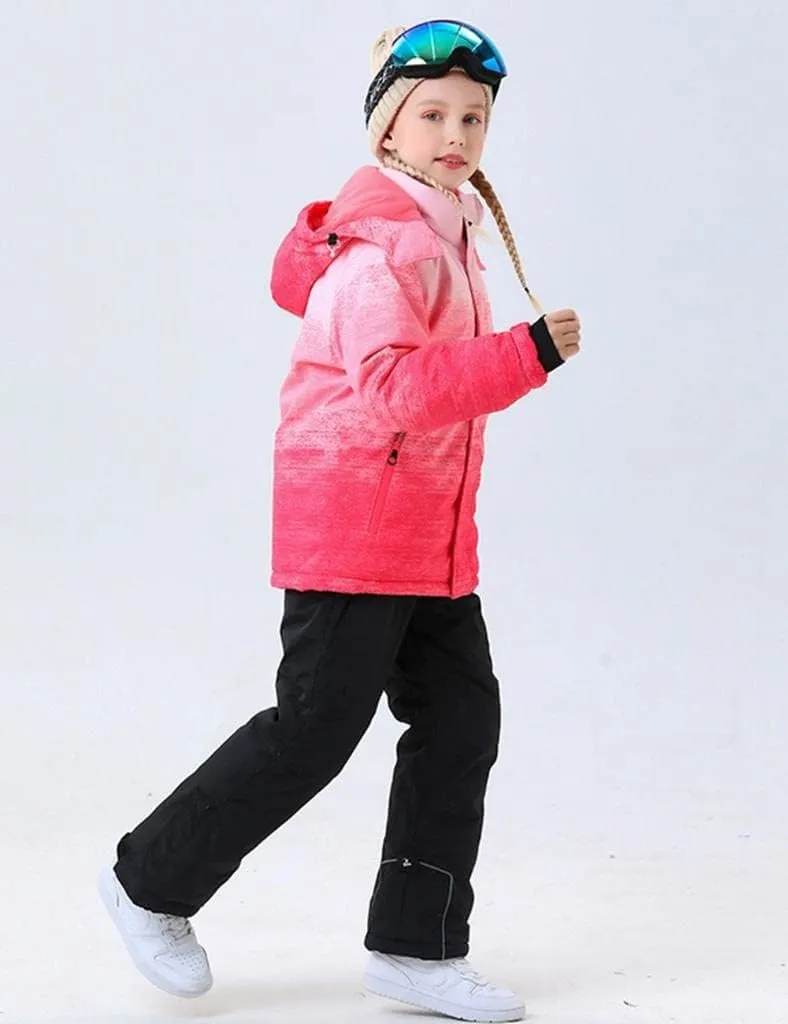 RIUIYELE Kid Ski Suit Boys Girls Windproof Waterproof Ski Jacket and Pants Sets Winter Ski and Snowboarding Suit