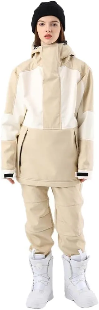 RIUIYELE Women's Ski Suit Outdoor Sports Snowboarding Jacket and Pants Waterproof Insulated Snow Suit