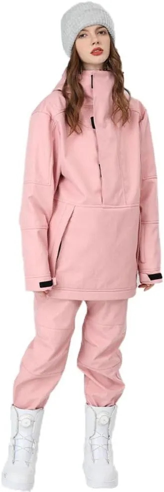 RIUIYELE Women's Ski Suit Outdoor Sports Snowboarding Jacket and Pants Waterproof Insulated Snow Suit