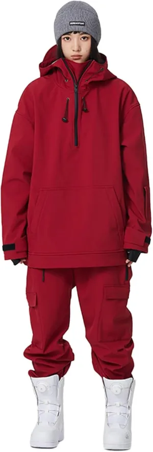 RIUIYELE Women's Ski Suit Outdoor Sports Snowboarding Jacket and Pants Waterproof Insulated Snow Suit
