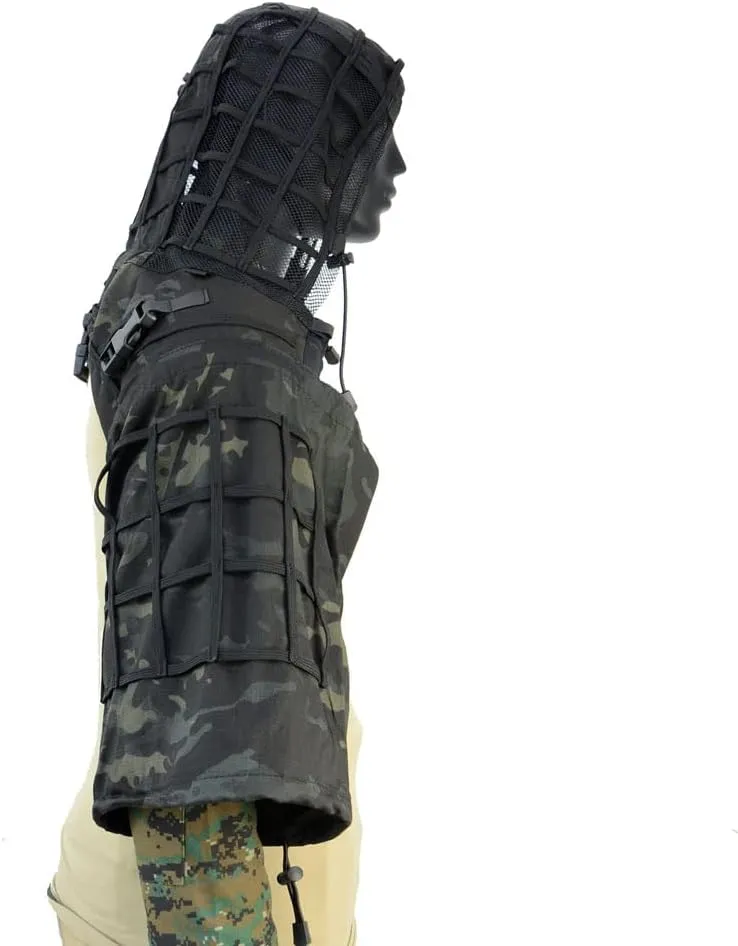 ROCOTACTICAL Sniper Ghillie Suit Foundation, Ripstop, Ghillie Viper Hood, Camouflage Sniper Coat