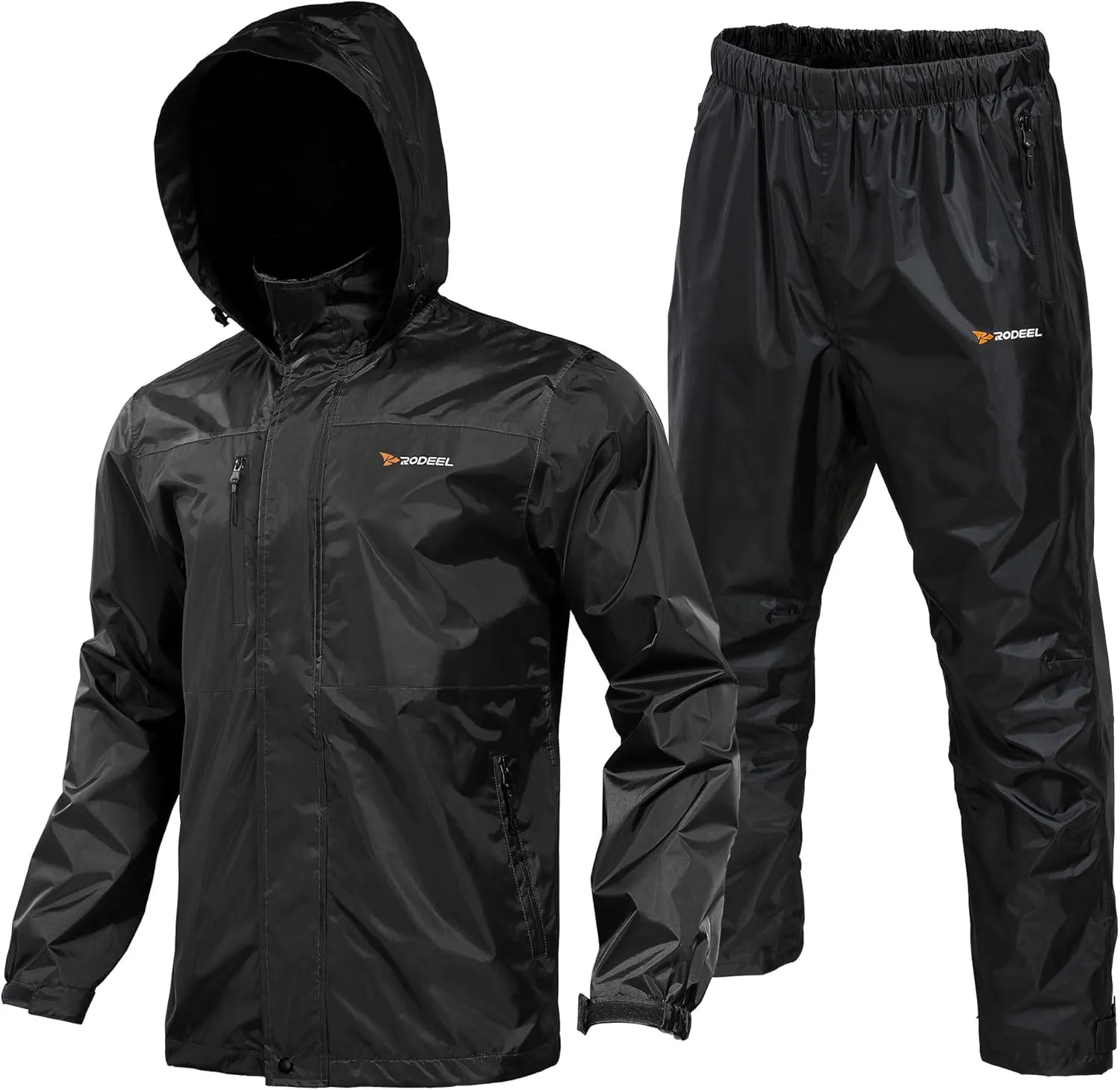 Rodeel Waterproof Fishing Rain Suit for Men (Rain gear Jacket & Trouser Suit)