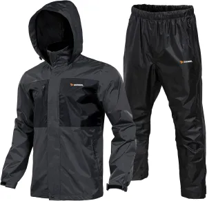 Rodeel Waterproof Fishing Rain Suit for Men (Rain gear Jacket & Trouser Suit)