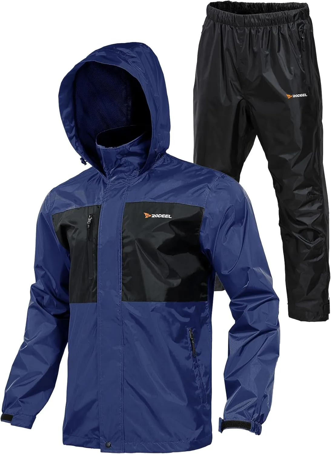 Rodeel Waterproof Fishing Rain Suit for Men (Rain gear Jacket & Trouser Suit)