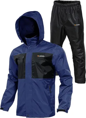 Rodeel Waterproof Fishing Rain Suit for Men (Rain gear Jacket & Trouser Suit)