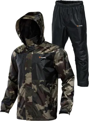 Rodeel Waterproof Fishing Rain Suit for Men (Rain gear Jacket & Trouser Suit)