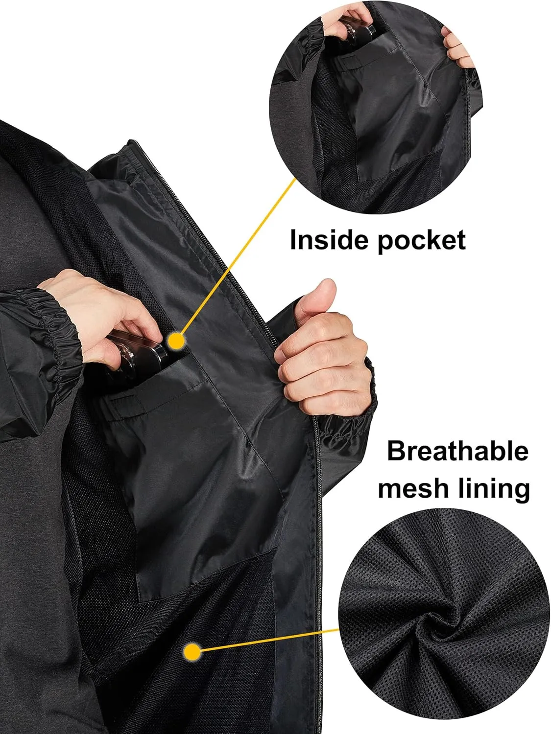 Rodeel Waterproof Jacket and Overalls Set Waterproof Rain Jacket Bid Suit Ultimate Protection for Outdoor Adventures