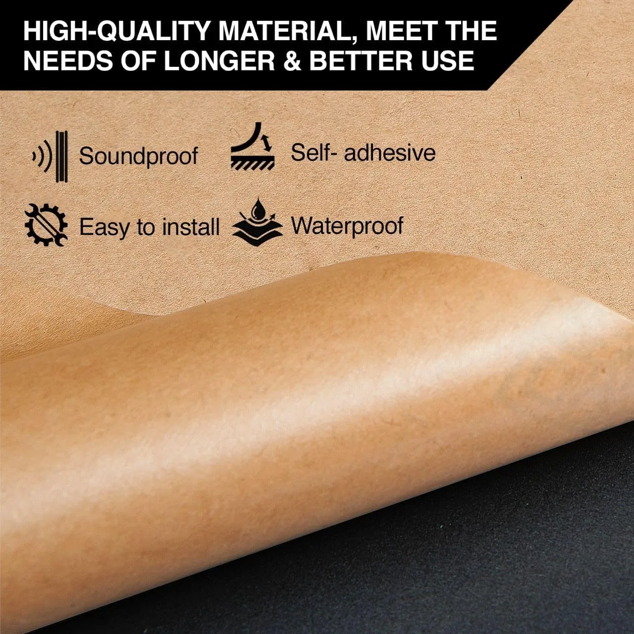 Roll Pack Liner 157 (4 mm) mil Car Sound Deadening Closed Cell PE Foam & Heat Insulation mat - Sound Deadener material & Heat Barrier 24 sqft
