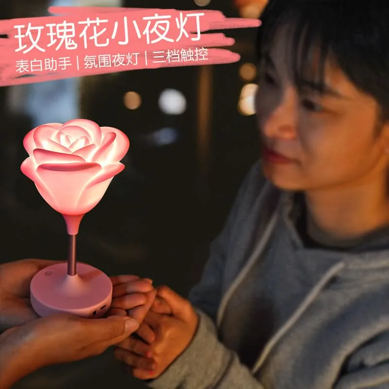Romantic Rose Night Light USB Rechargeable