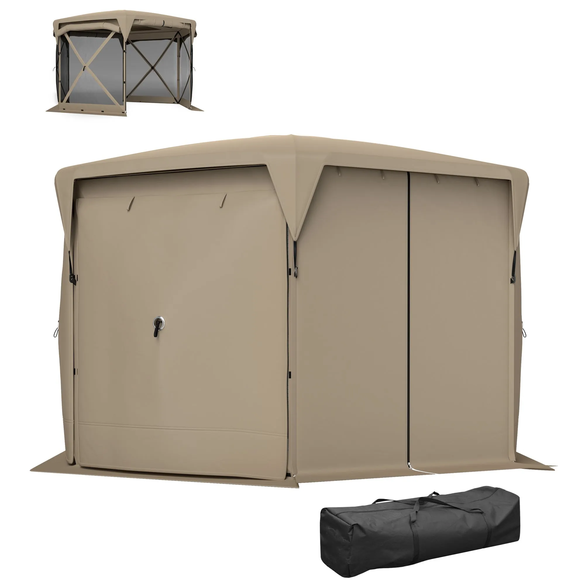 Rootz 3 x 3.5 Pop-Up Garden Tent - Pavilion - Gazebo - UPF30  Protection - 345cm x 300cm x 210cm