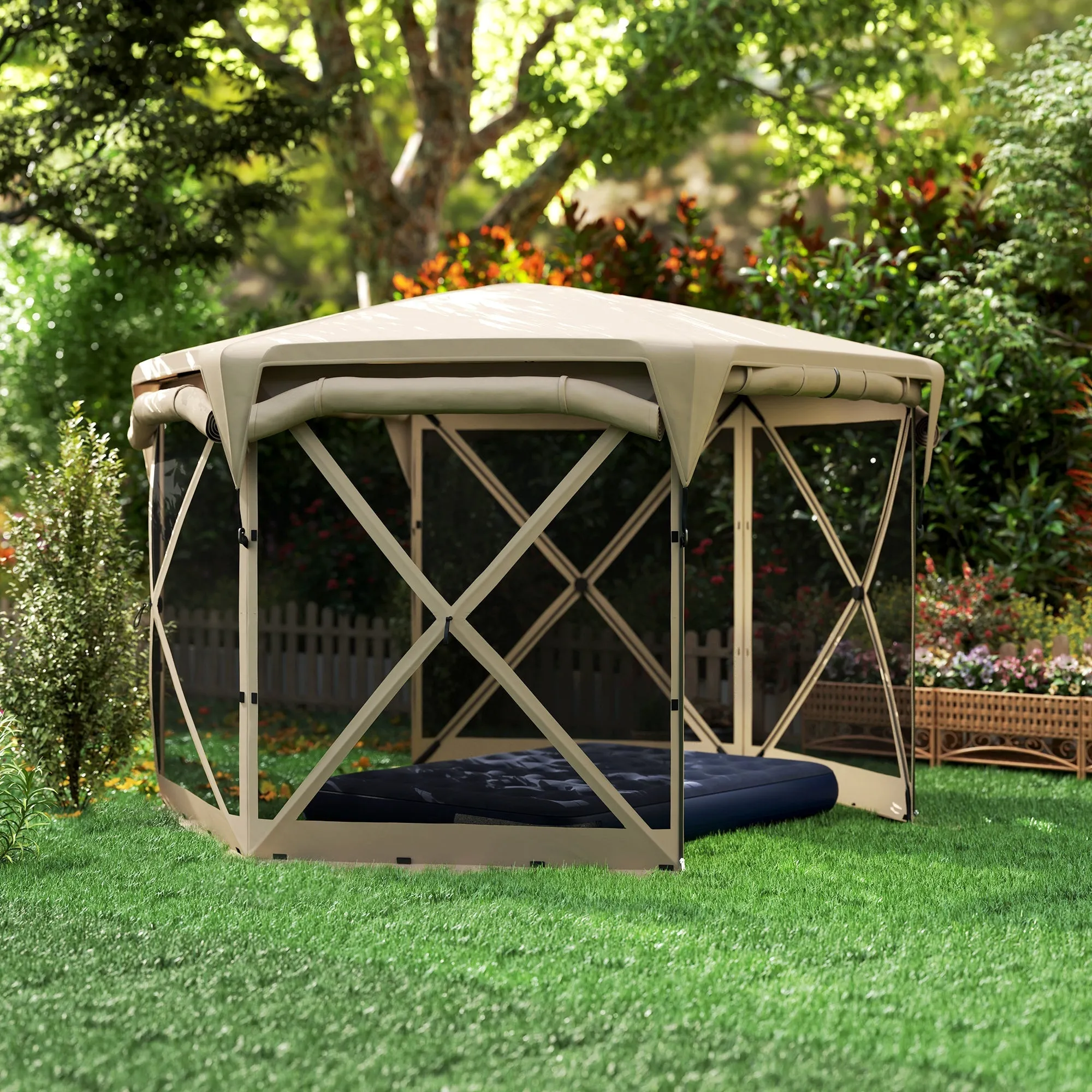 Rootz 3 x 3.5 Pop-Up Garden Tent - Pavilion - Gazebo - UPF30  Protection - 345cm x 300cm x 210cm