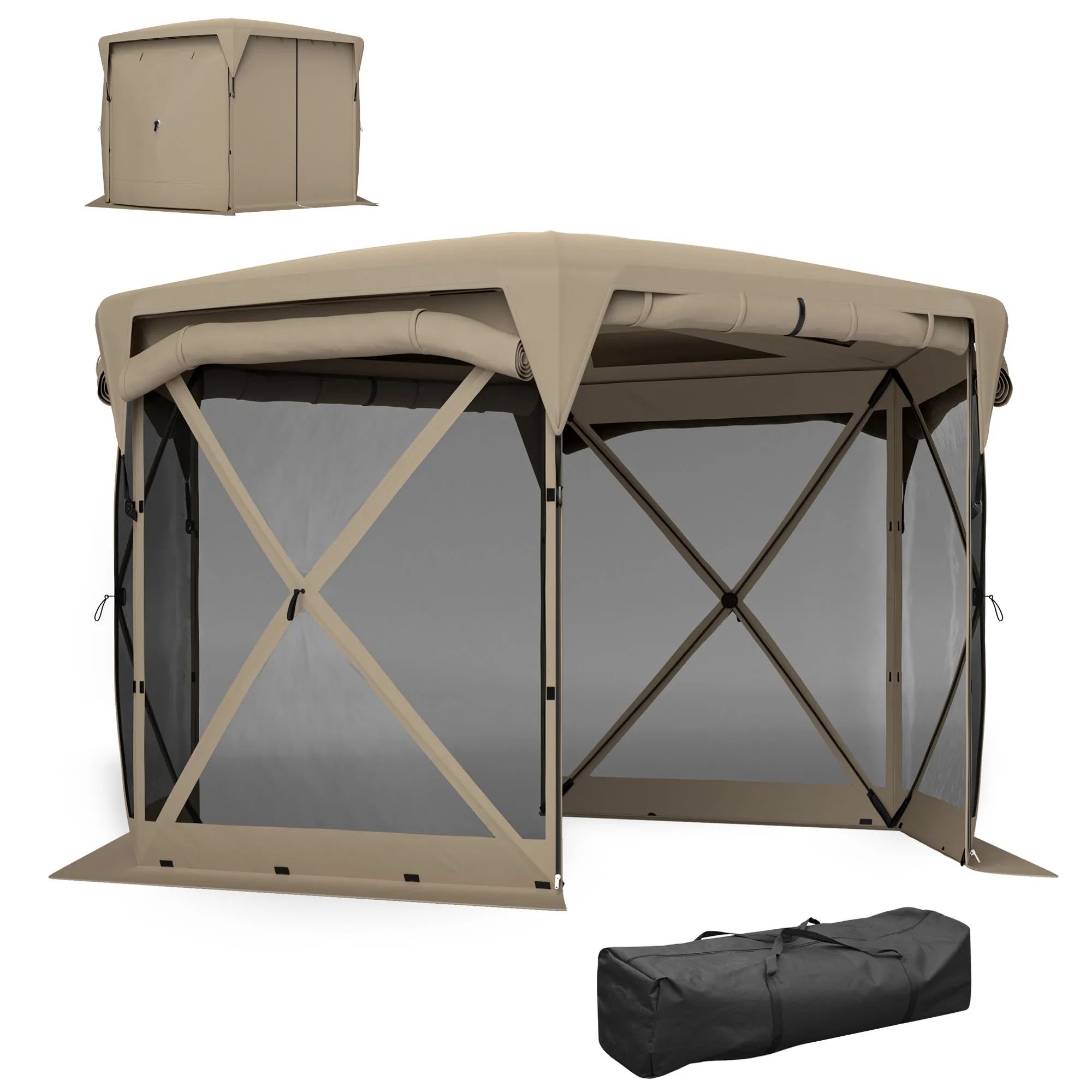 Rootz 3 x 3.5 Pop-Up Garden Tent - Pavilion - Gazebo - UPF30  Protection - 345cm x 300cm x 210cm