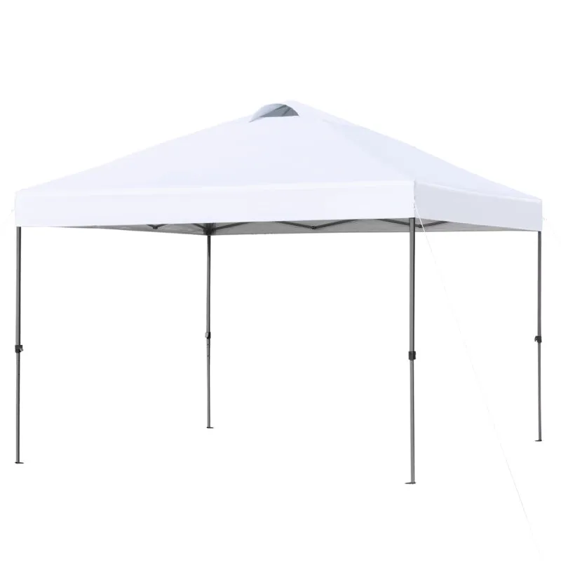 Rootz Garden Pavilion Folding Tent - Pop-Up Marquee - Outdoor Canopy - UV Protection - Easy Setup - Adjustable Height - 2.95m x 2.95m x 2.64m