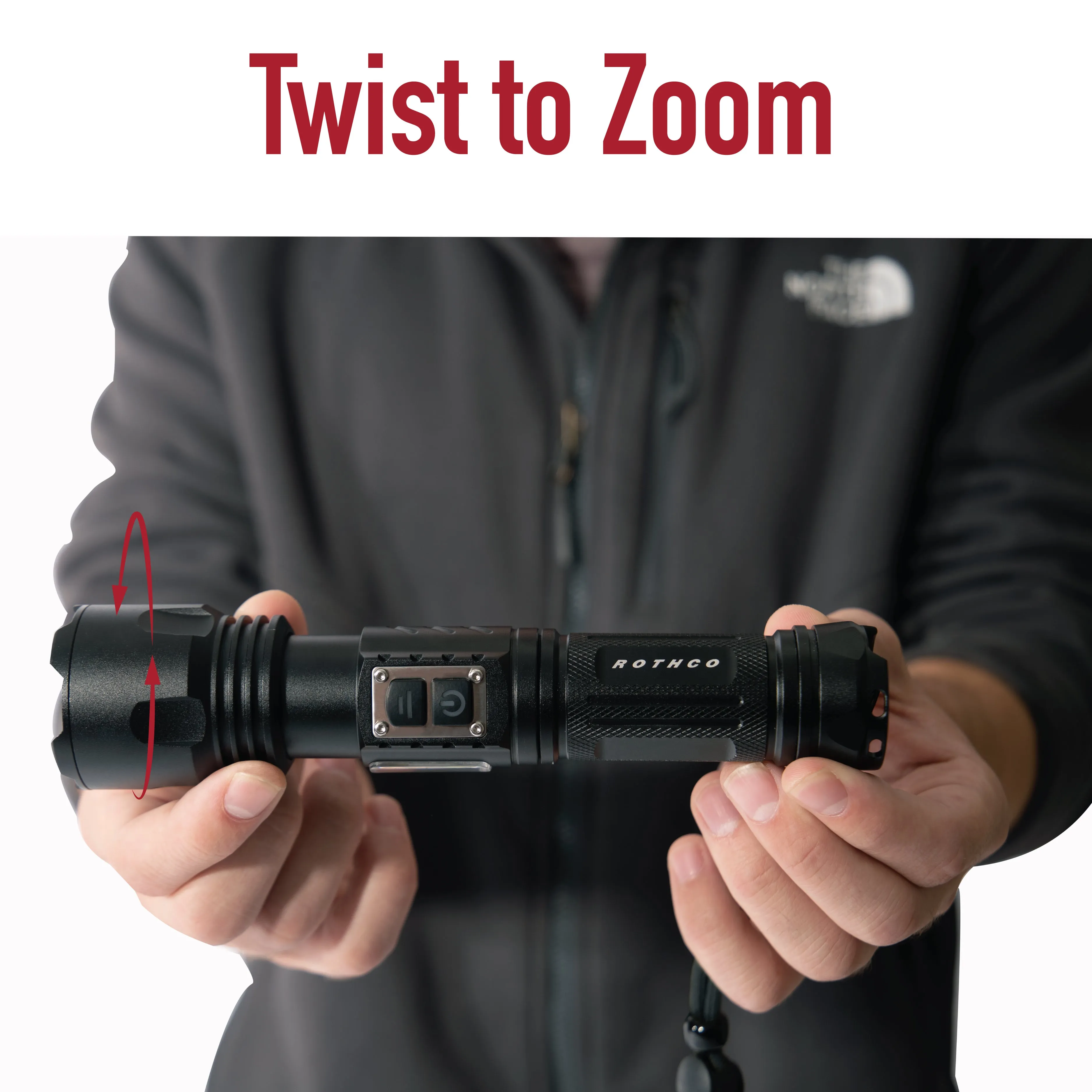 Rothco Rechargeable LED Tactical Task Light with Zoom - 2000 Lumens