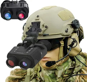 RSBFER Head Mount Night Vision Goggle, Infrared Night Vision Binoculars with 3D Stereo Imaging 1080P 3M Sensor for Hunting, Wildlife Watching