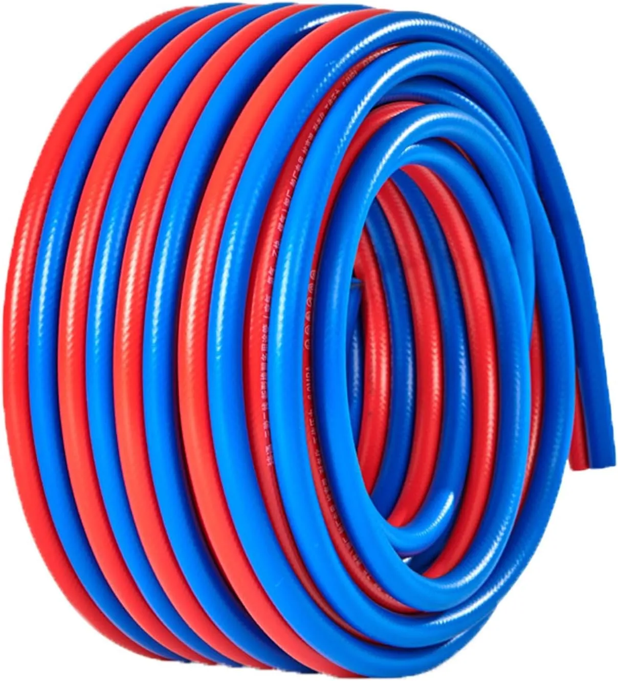 RSBFER Twin Welding Torch Hose, Oxygen Acetylene Hose, Red & Blue, Industrial Explosion-Proof Hose for Cutting & Welding,5m