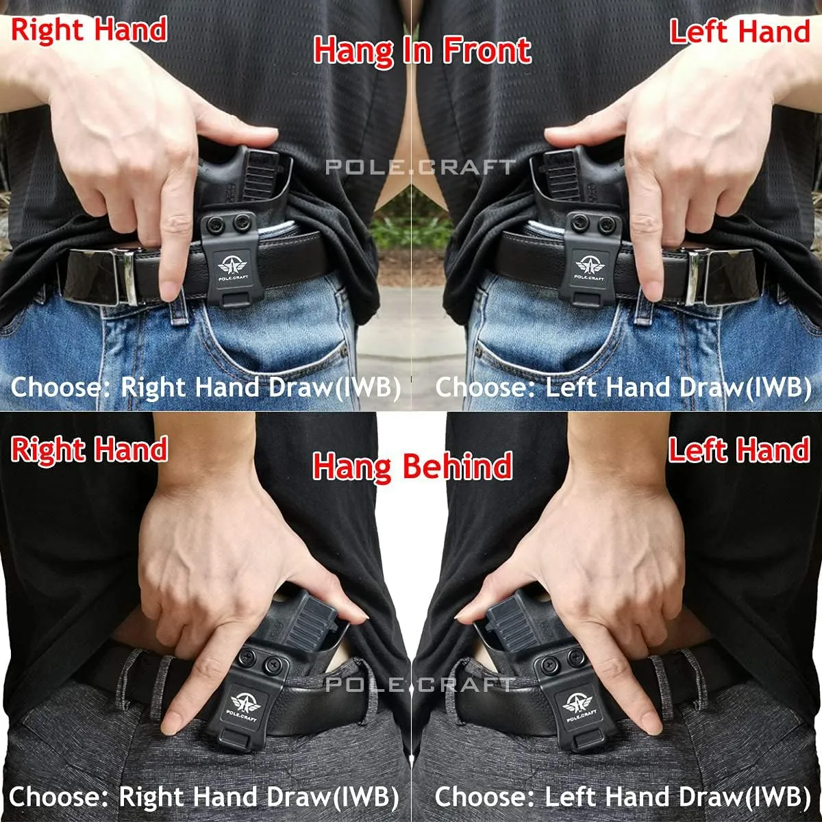 Ruger LCP 380 Holster IWB Kydex Holster Fit: Ruger LCP 380 Auto⎜Inside Waistband Carry - Adj. Cant Retention⎜Cover Mag-Button⎜No Wear⎜No Jitter (Incompatible with attachments Such as Light/Laser)