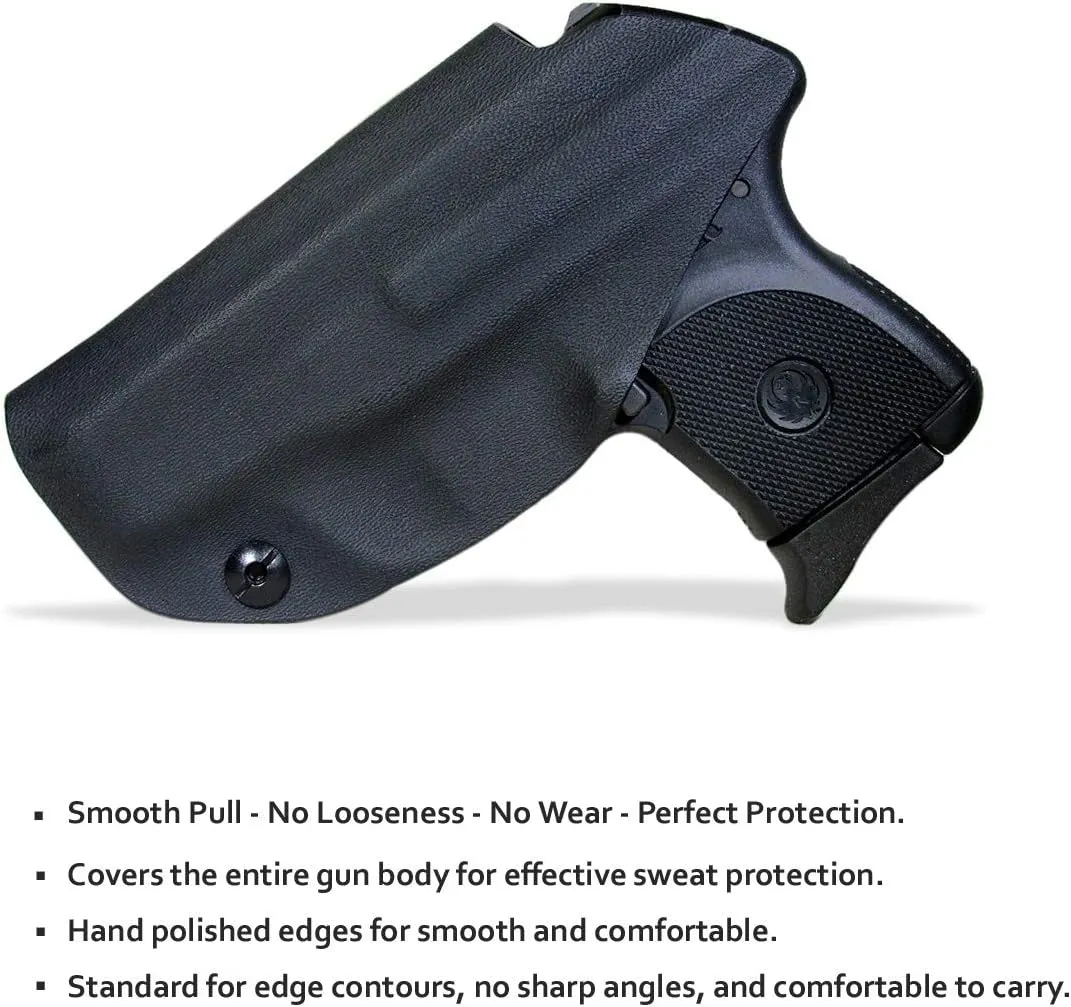 Ruger LCP 380 Holster IWB Kydex Holster Fit: Ruger LCP 380 Auto⎜Inside Waistband Carry - Adj. Cant Retention⎜Cover Mag-Button⎜No Wear⎜No Jitter (Incompatible with attachments Such as Light/Laser)