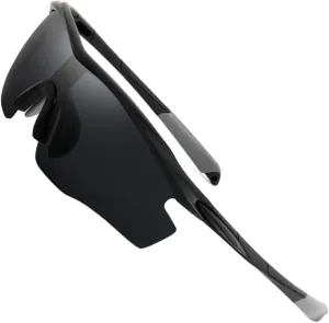 Running Sunglasses for men, Half-Frame One-Piece,Cycling Sunglasses, Windproof And Uv-Proof, Youth Baseball Sunglasses