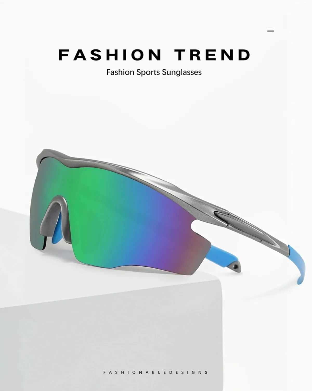 Running Sunglasses for men, Half-Frame One-Piece,Cycling Sunglasses, Windproof And Uv-Proof, Youth Baseball Sunglasses