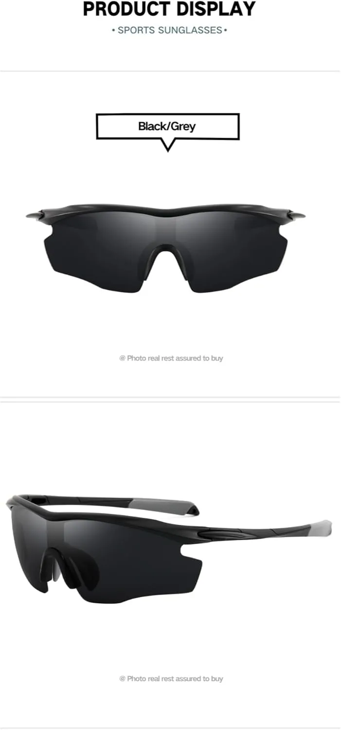 Running Sunglasses for men, Half-Frame One-Piece,Cycling Sunglasses, Windproof And Uv-Proof, Youth Baseball Sunglasses