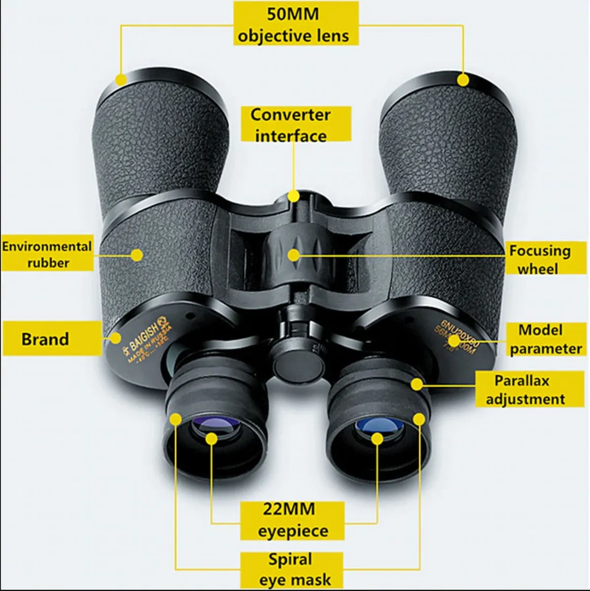 Russia BAIGISH 20x50 Wide Angle Binoculars