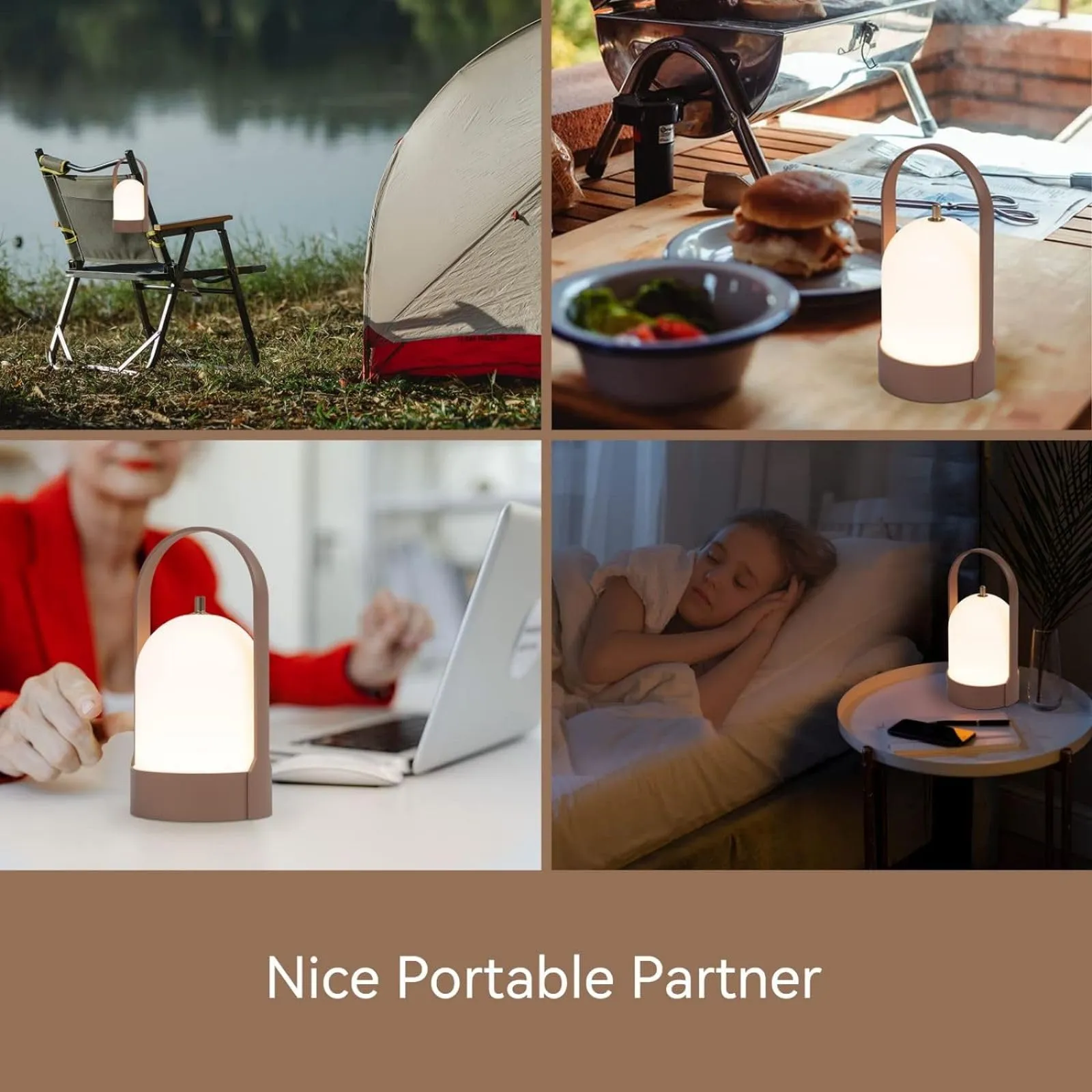 Rynx | Tubicen Portable Led Lantern Lamp - Rechargeable, Pressure Adjustable, 4000Mah, Khaki