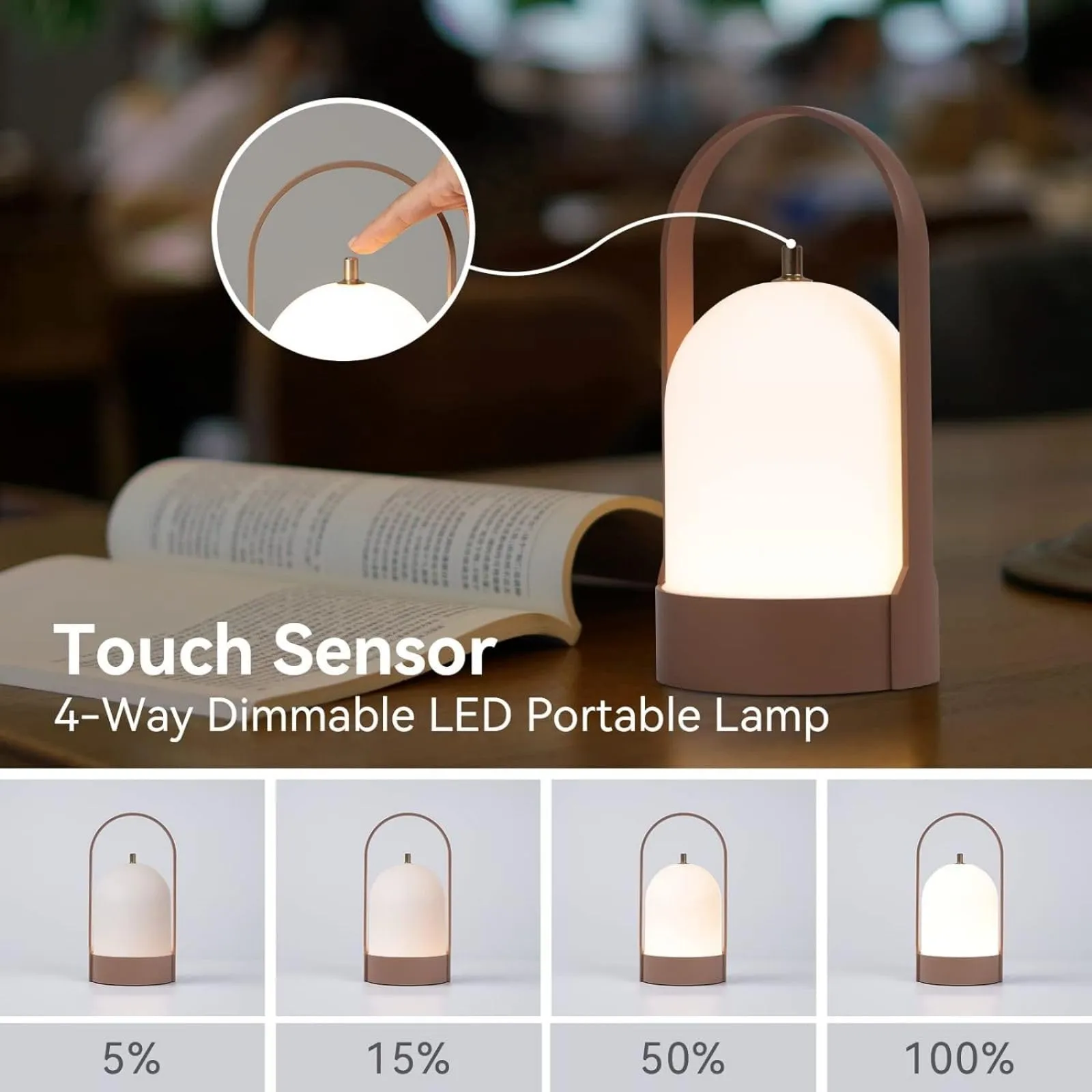 Rynx | Tubicen Portable Led Lantern Lamp - Rechargeable, Pressure Adjustable, 4000Mah, Khaki