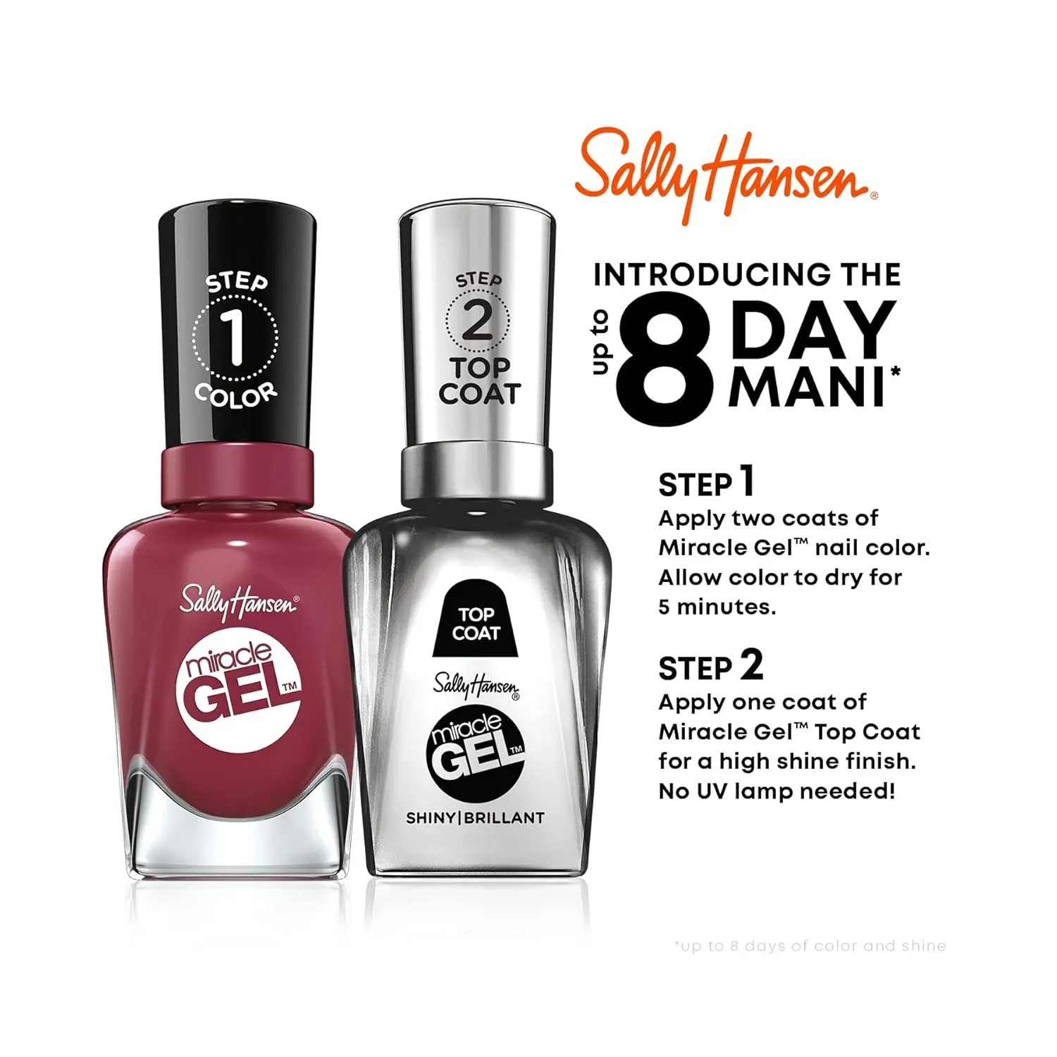 Sally Hansen Miracle Gel Nail Polish, Shade Birthday Suit #219 (Pack of 2)