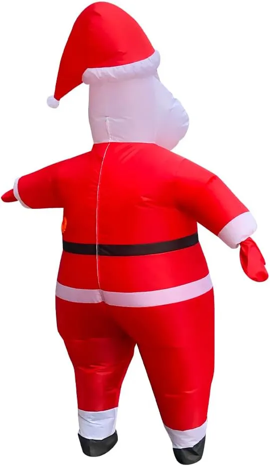 Santa Claus Inflatable Costume - Xmas Blow Up Suit Christmas Jumpsuit