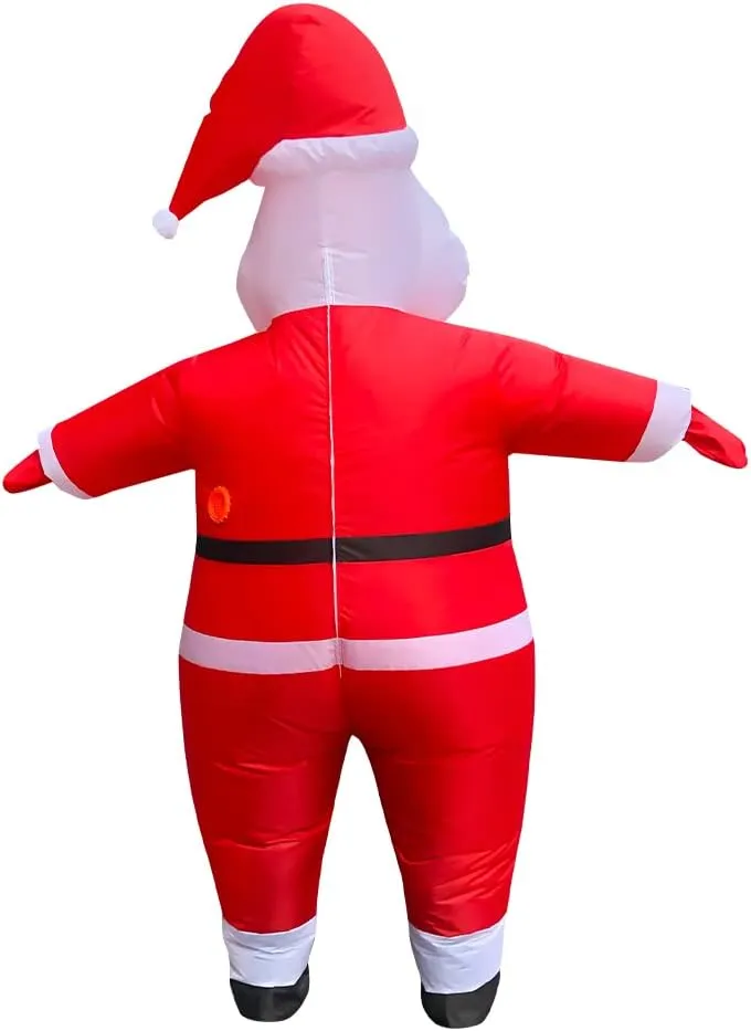 Santa Claus Inflatable Costume - Xmas Blow Up Suit Christmas Jumpsuit