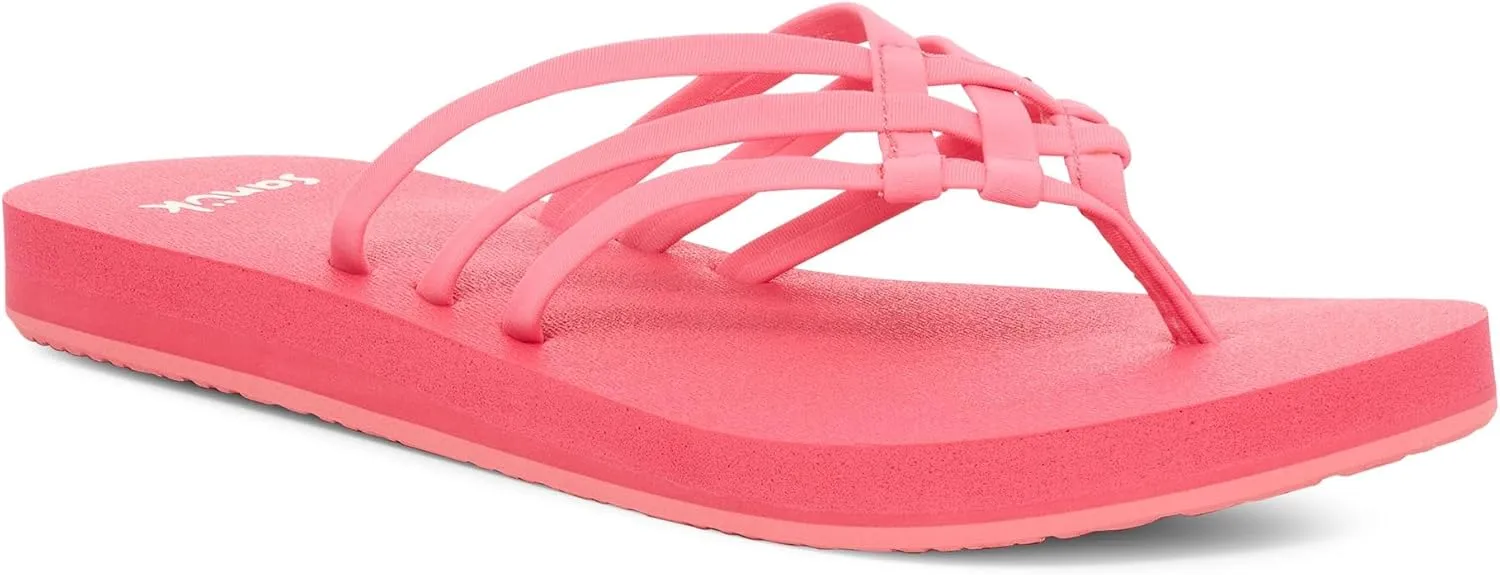 Sanuk Yoga Sandy II | Flip Flops for Women | Yoga Sandals For Women | Women's Beach Sandals | Memory Foam Footbed